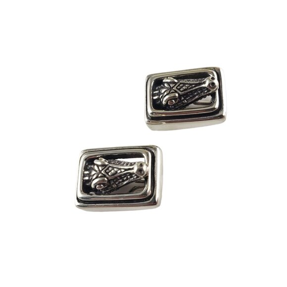 Vintage Kieselstein-Cord Sterling Silver Alligator Clip On Earrings #14597 - Picture 3 of 7